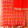 Orange Banarasi Georgette Rai Bandhani Saree - Image 12