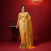 Mango Yellow Banarasi Bandhani Georgette Saree