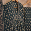 Blue Block print Flared Kurti - Image 5