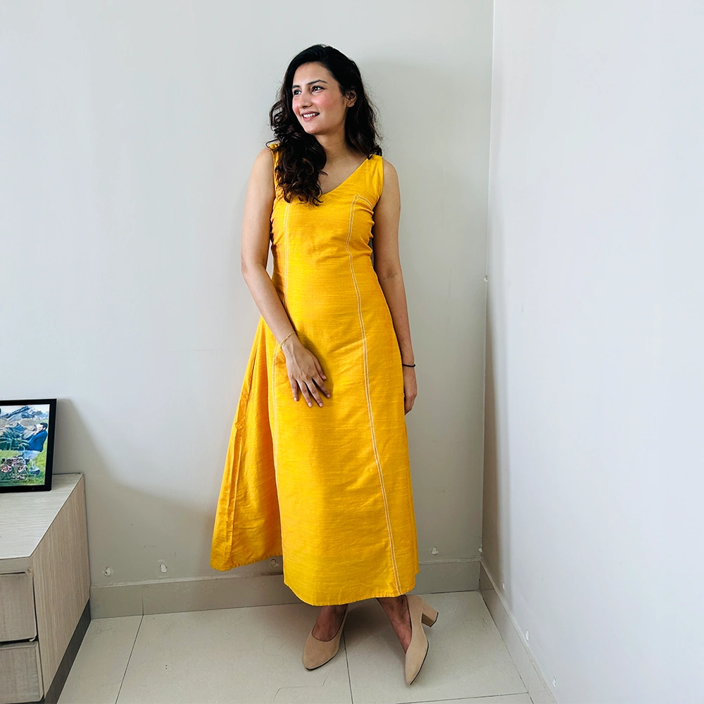 Marigold Line Flare Dress